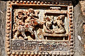 Old Bagan Myanmar. The Mingala Zedi. Well-preserved glazed Jataka plaques. 